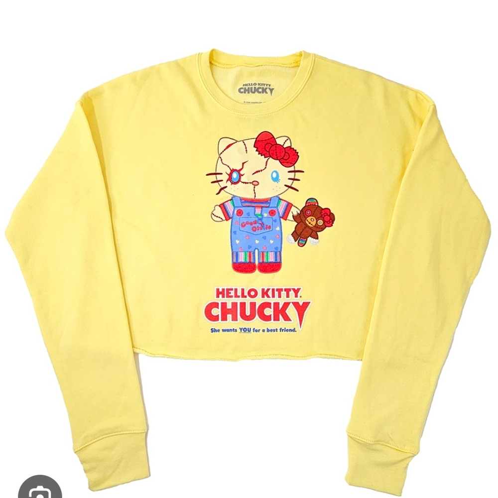 Hello Kitty Chucky Yellow Graphic Sweatshirt